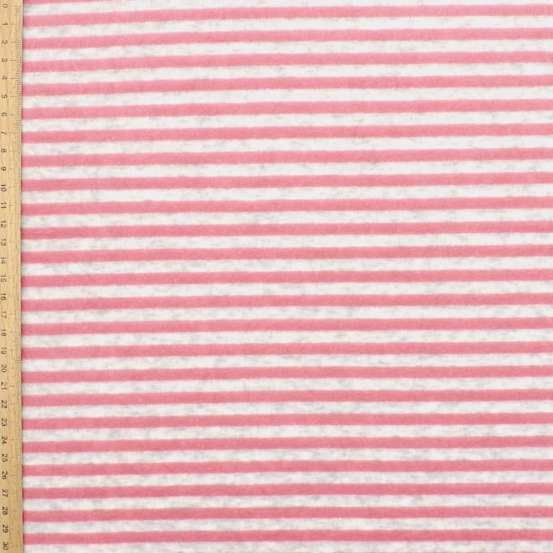 Striped Nicki velvet - pink
