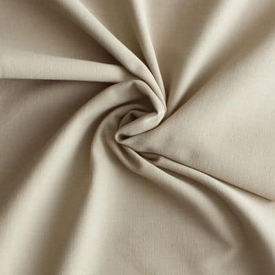 Fabric in cotton and elastane - beige 