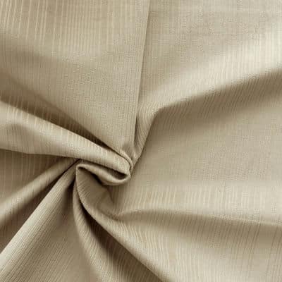 Fabric in cotton and elastane - beige 