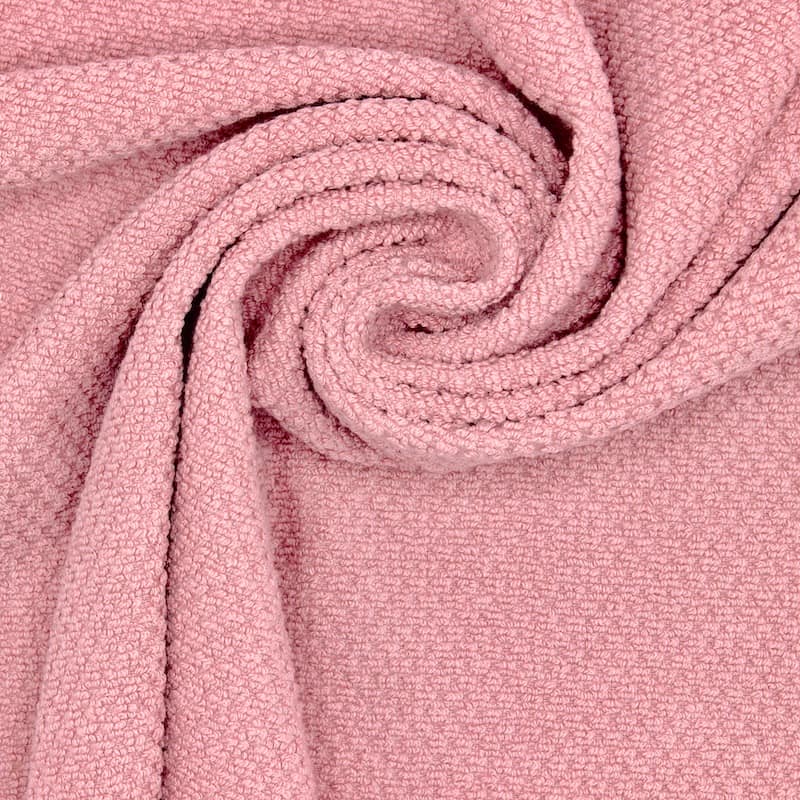 Jacquard terry cloth fabric - pink