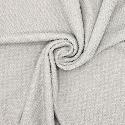 Jacquard terry cloth fabric - light grey 