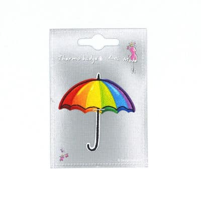 Iron-on patch multicolored umbrella