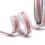 Zilveren biesband - roze streep