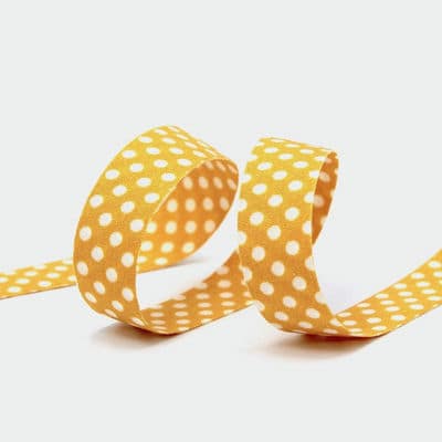 Ribbon with dots - ochre