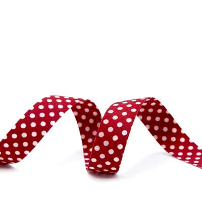 Ribbon with dots - red