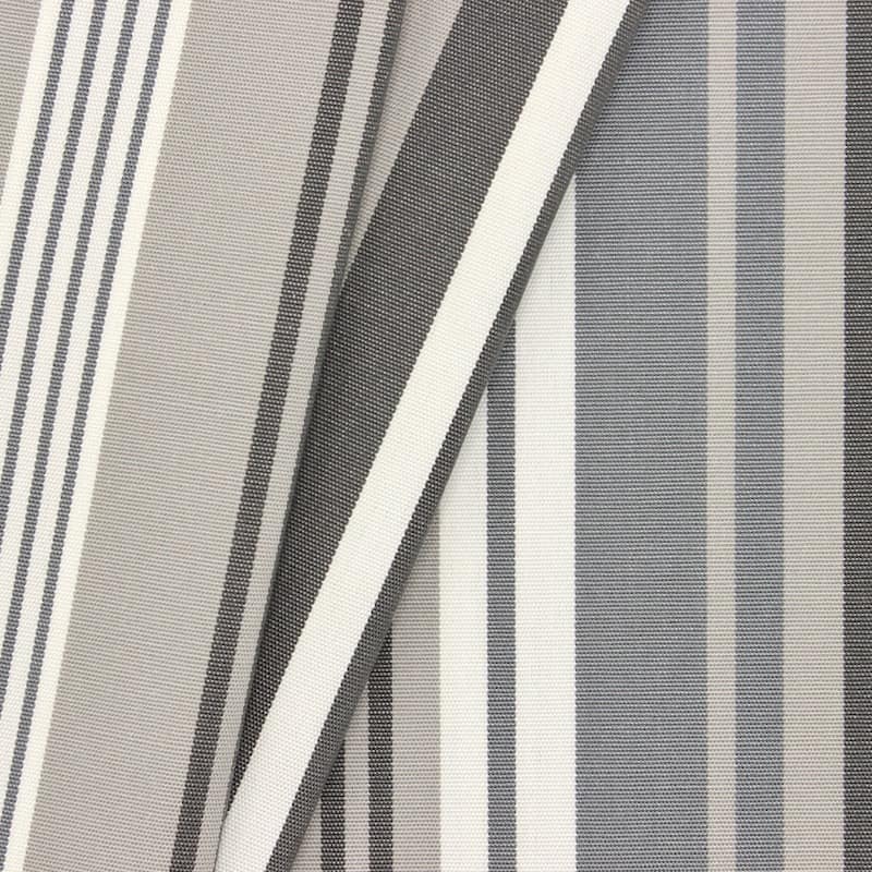 Outdoor fabric - grey stripes