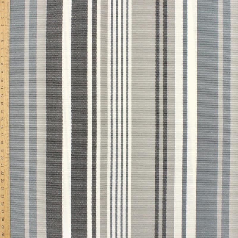Outdoor fabric - grey stripes