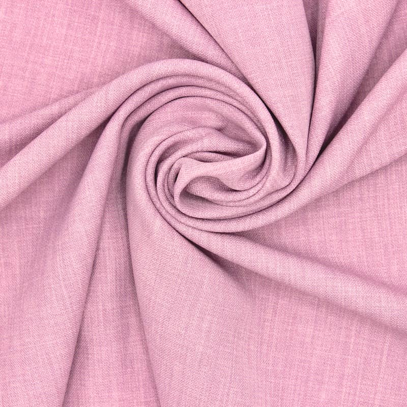 Tissu polyester uni - rose