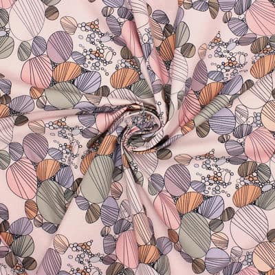 Cotton poplin with pebbles - pink 