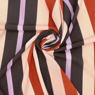 Striped fabric with crêpe aspect