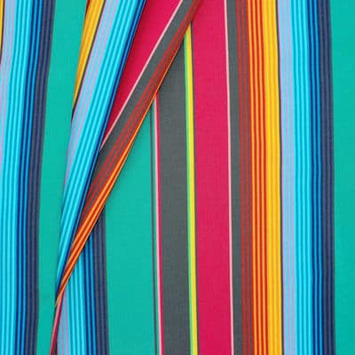 Striped deckchair fabric in dralon - multicolor
