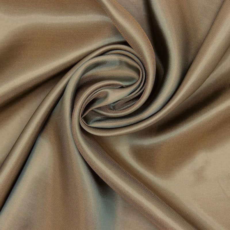 Satined lining fabric - khaki