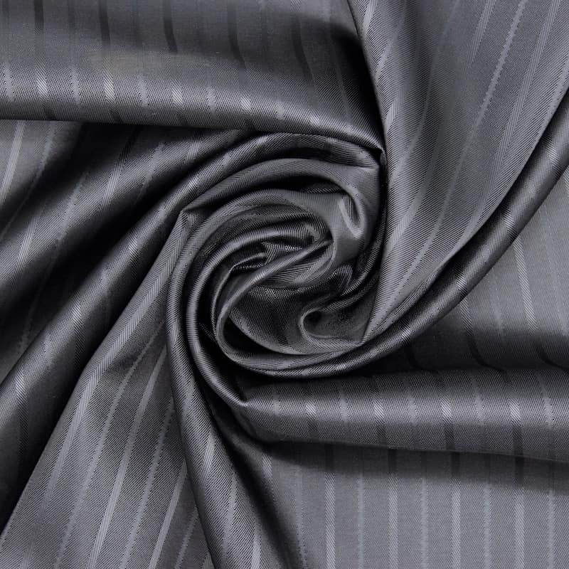 Striped lining fabric - black