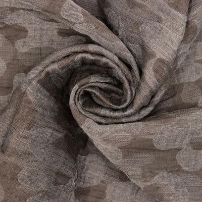 Jacquard fabric with camouflage print - brown