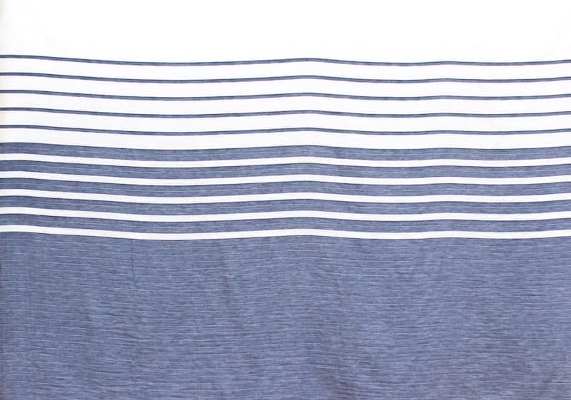 Striped double-sided fabric - blue