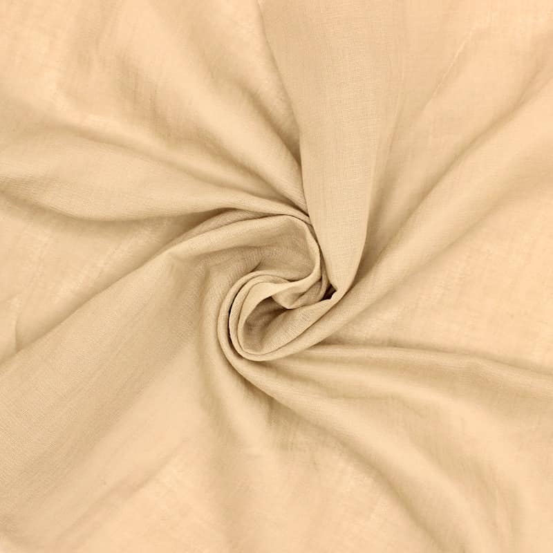 Cotton veil with shape memory - beige