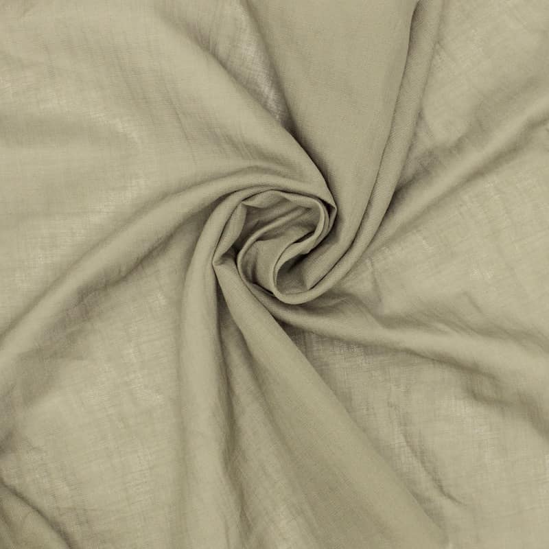 Cotton veil with shape memory - khaki