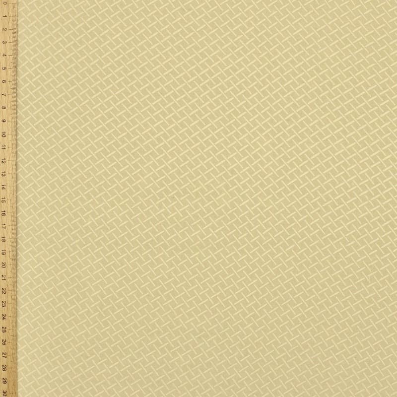 Viscose veil with graphic prints - beige