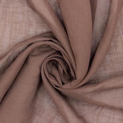 Cotton veil with shape memory - brown