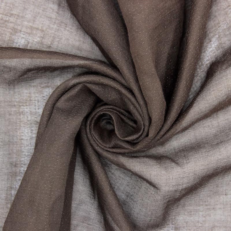 Cotton veil with shape memory - brown