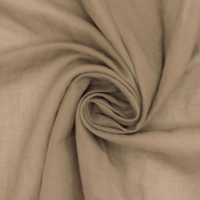 Cotton veil with shape memory - beige