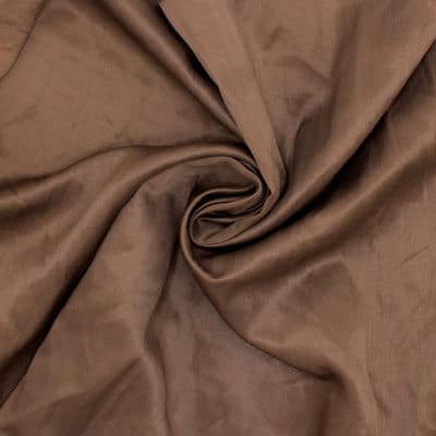 Tissu coton mémoire de forme - brun