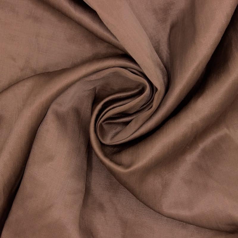Tissu coton mémoire de forme - brun