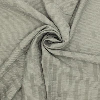Jacquard veil with geometric prints - khaki