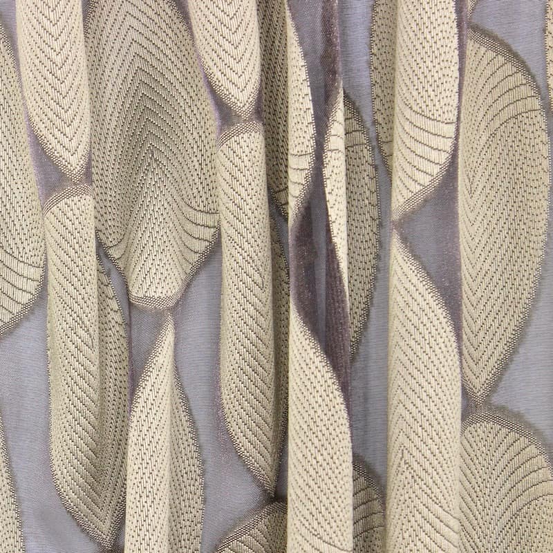 Transparent veil with patterns - beige