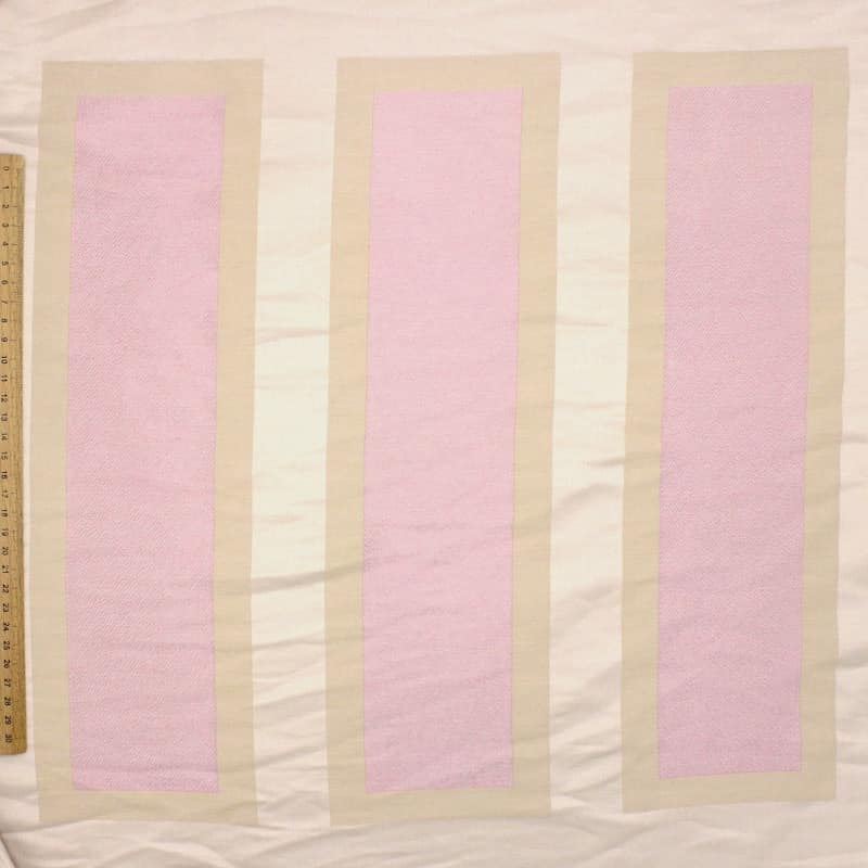 Panel with geometric print - pink / beige