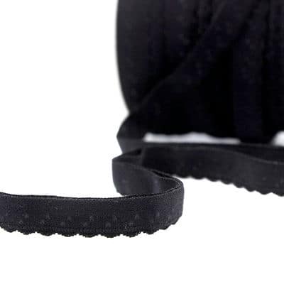 Elastic for lingerie of 11mm - black