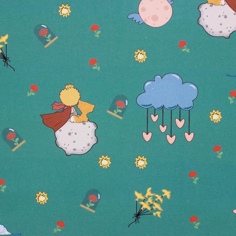 100% cotton "little prince" - teal