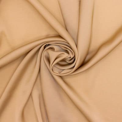 Polyester satin fabric - beige