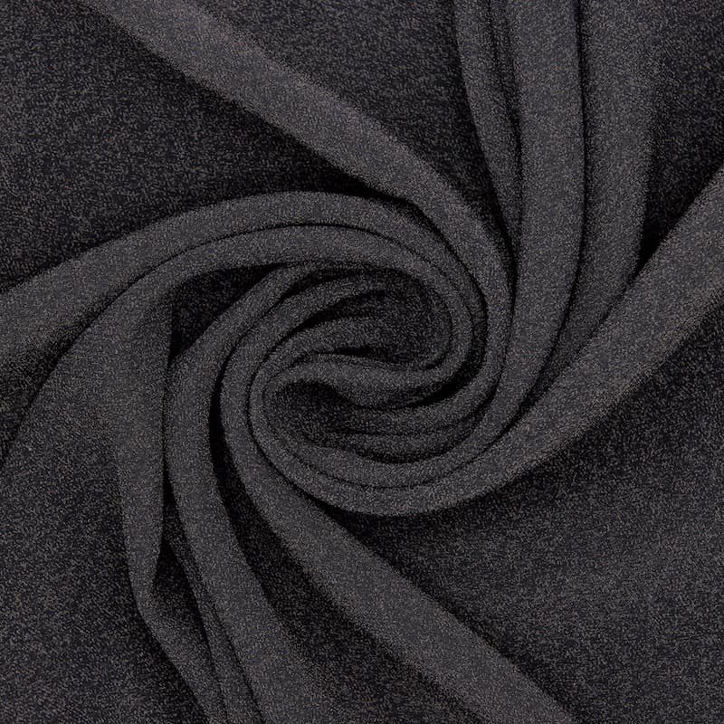 Gespikkeld polyesterstof - zwart