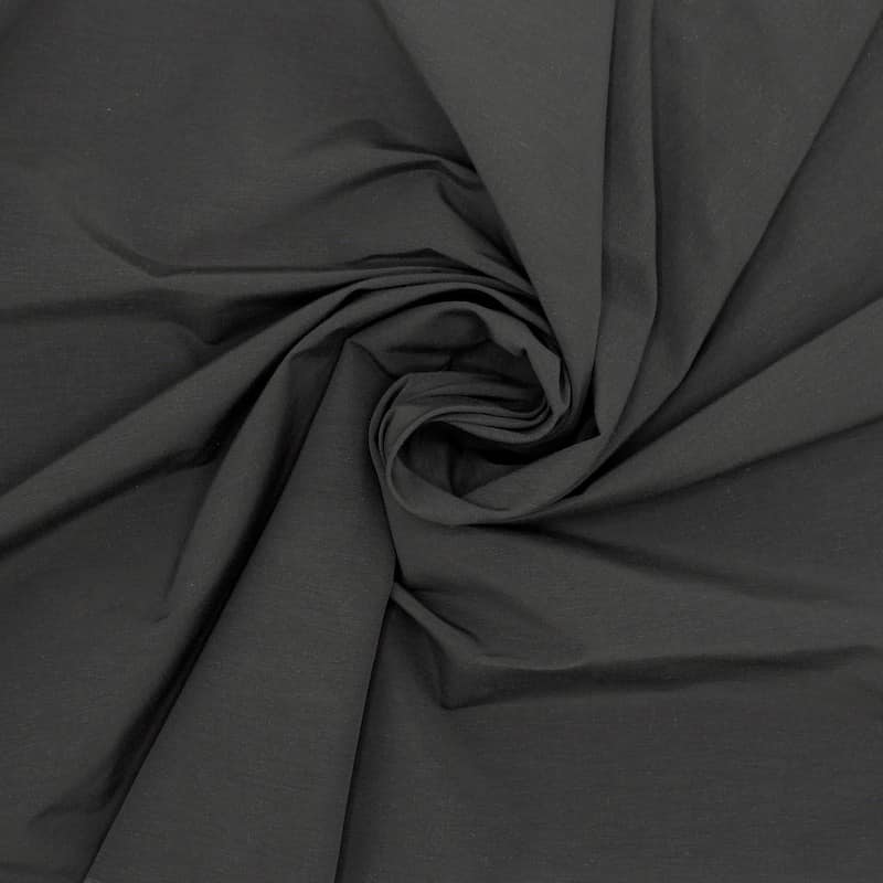 Fabric in cotton and polyester - liquorice black