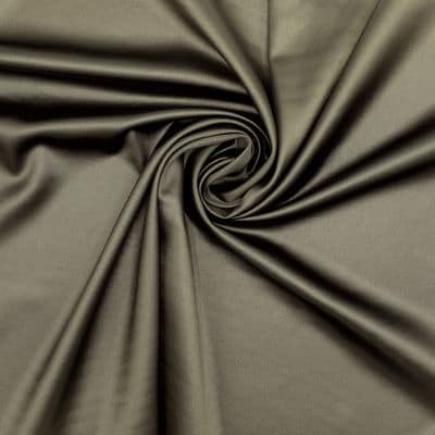 Extensible satinised fabric - green