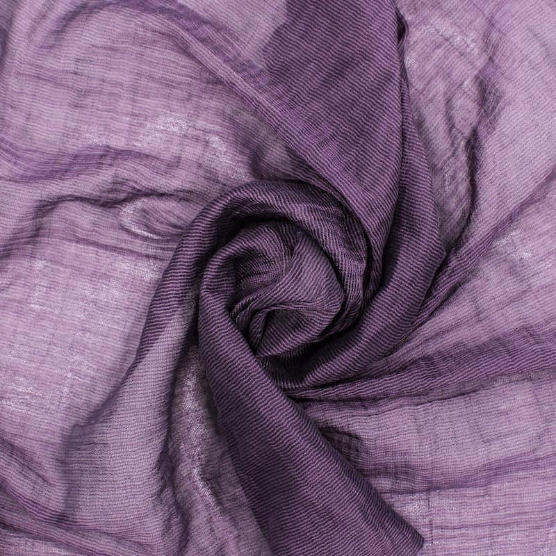 Cotton veil with shape memory - plum