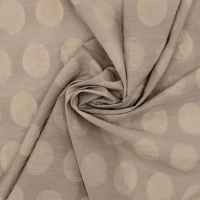 Cotton veil with dots - beige 