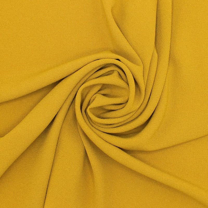 Tissu crêpe - moutarde 