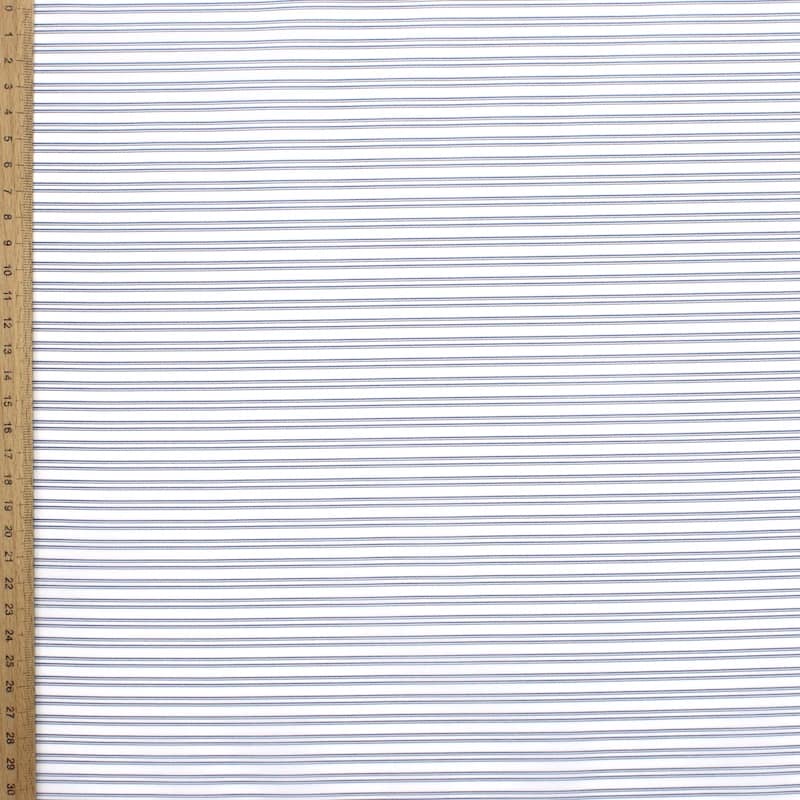 Doublure polyester rayures - blanc cassé
