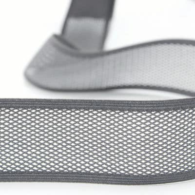 Fishnet elastic strap - grey