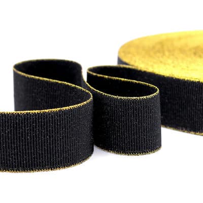 Elastic strap - black and gold