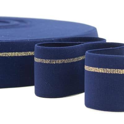 Elastic strap - blue and gold