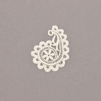 Guipure patch with cashmere pattern - ivory