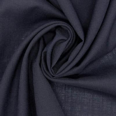 Fabric in polyester and cotton - midnight blue
