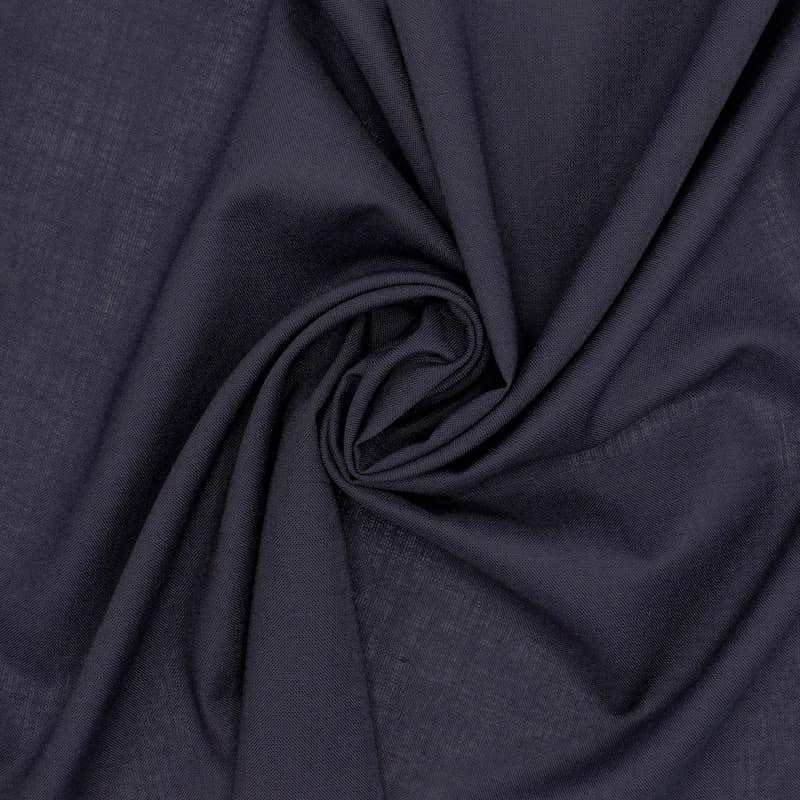 Fabric in polyester and cotton - midnight blue