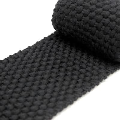 Braid trim with wool aspect - black