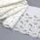 Embroidered knit ribbon - white 