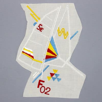 Sailing boat patch to sew