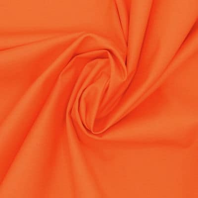 Tissu satin de coton  orange